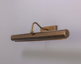 Handcraft Brass Picture Light – Classic Wall Mounted Art Lamp – Antique & Polished Brass Gallery Light – Painting Mirror Display Light