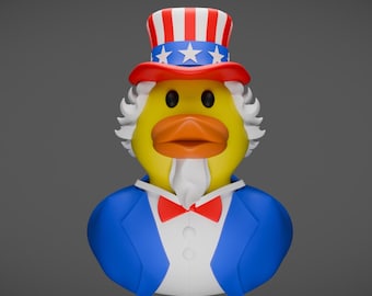 Uncle Sam Duck, 3D Printed, PETG Plastic
