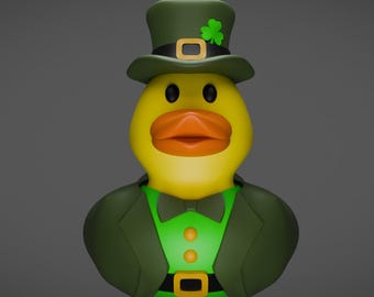 St. Patrick Duck, 3D Printed, PETG Plastic