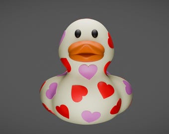 Duck of Hearts, 3D Printed, PETG Plastic