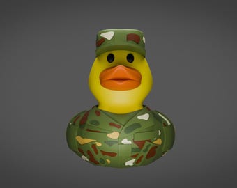 Military Duck, 3D Printed, PETG Plastic