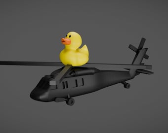 Duck on a Helicopter, 3D Printed, PETG Plastic
