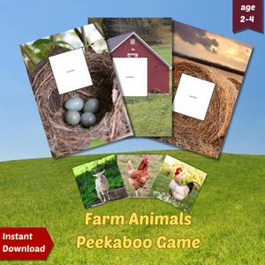 Peekaboo Farm Animal Game: Toddler Speech & Language Activity (PDF Printable