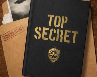 Top Secret Hardcover Journal Notebook for Confidential Ideas and Dreams