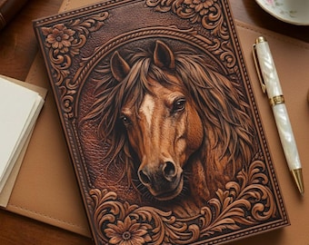 Wild Mustang Smooth Matte Laminated Journal | Rustic Western Notebook Gift