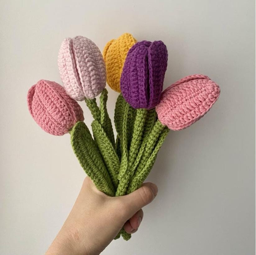 Crochet Tulip Bouquet