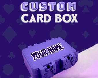 Personalized Magnetic-Lock Card Box | Choose Your Colors & Custom Name – 3D-Printed Storage
