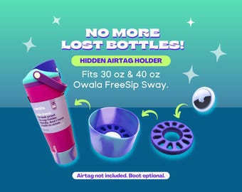 AirTag Holder for Owala FreeSip Sway Bottles: 3D Printed Hidden Insert
