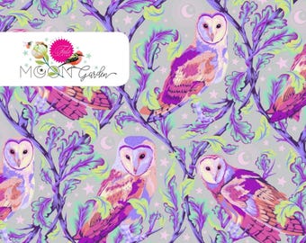 Tula Pink | Moon Garden | Night Owl | PWTP197.Dusk | Quilting Cotton | OOP HTF Rare