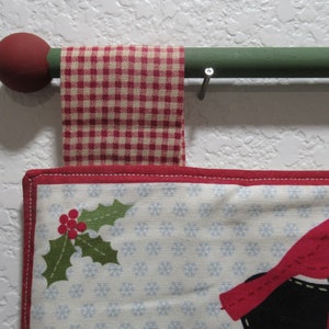 Christmas Advent Calendar 010, w/painted rod, ready to hang Happy Christmas Snowmen OOP, last one image 6