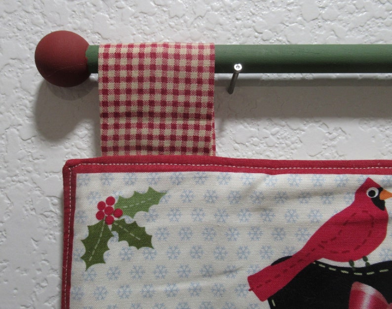 Christmas Advent Calendar 010, w/painted rod, ready to hang Happy Christmas Snowmen OOP, last one image 6