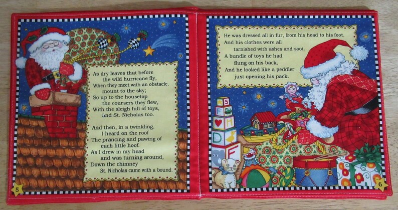 Fabric Soft Book The Night Before Christmas Illustrated by Mary Engelbreit image 4