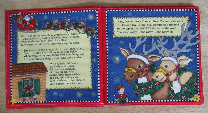 Fabric Soft Book The Night Before Christmas Illustrated by Mary Engelbreit image 3