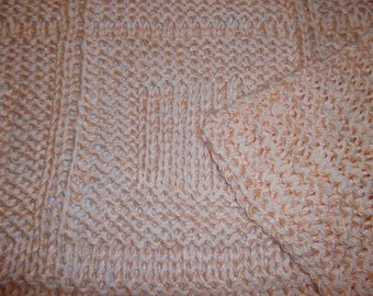 Baby to Toddler Knitted Afghan Blanket - Sunshine Orange