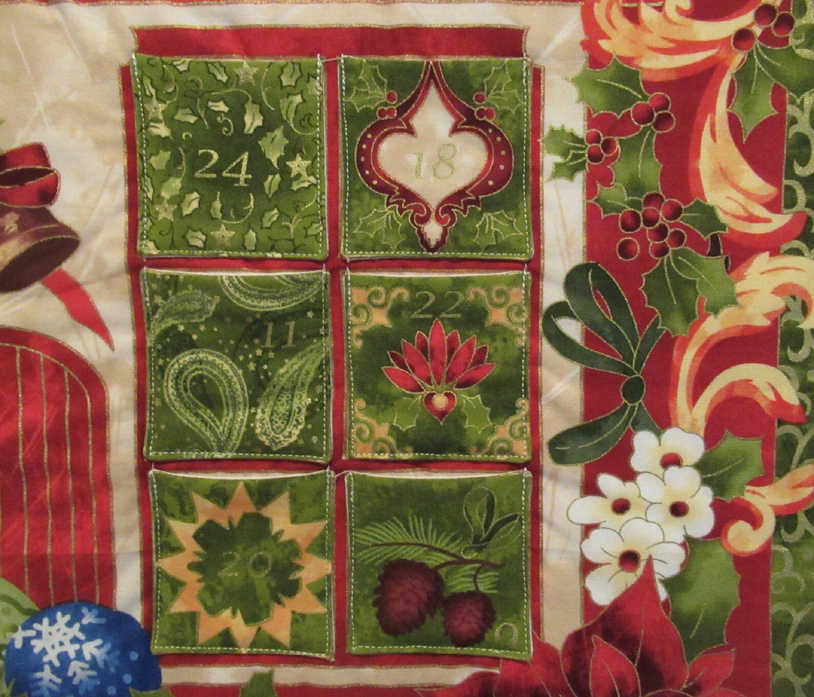christmas-advent-calendar-w-painted-rod-ready-to-hang-etsy