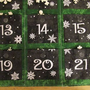 Custom Christmas Advent Calendar 091, w/painted rod, ready to hang Snowflake a Day Countdown OOP, limited qty. image 5