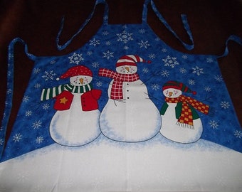 Christmas Apron - Snowmen Trio