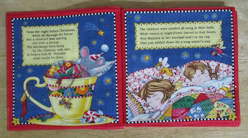 Fabric Soft Book The Night Before Christmas Illustrated by Mary Engelbreit image 2