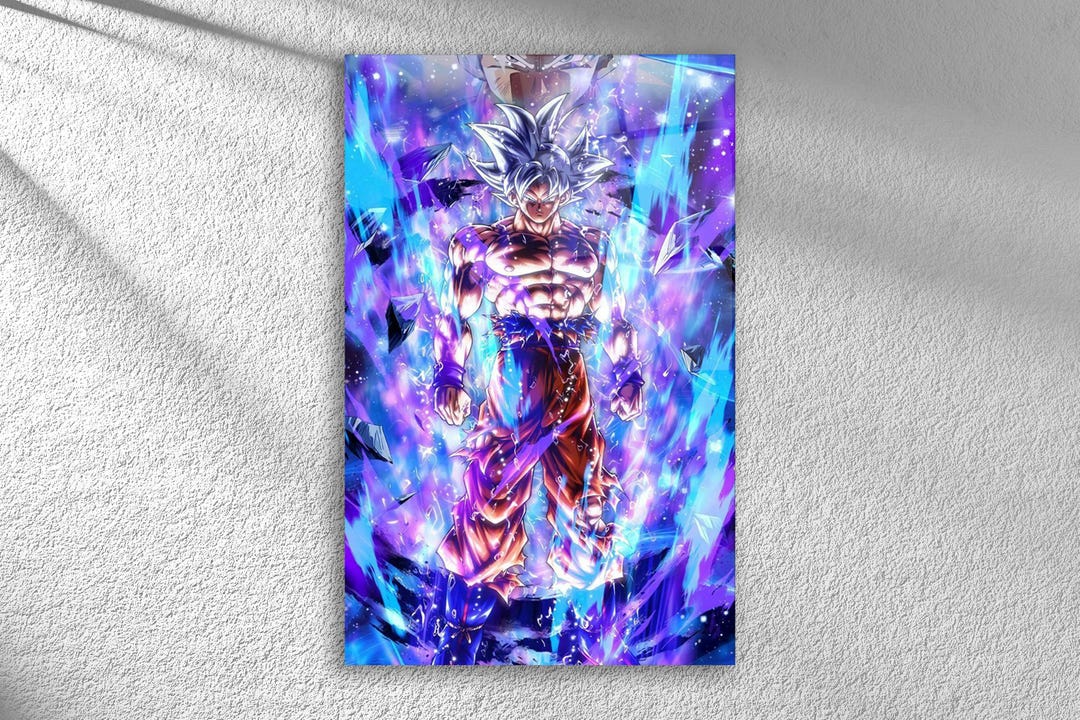 Goku Ultra Instinct Wall Art - Dragon Ball Anime on Tempered Glass ...