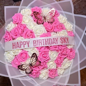 Forever Rose Bouquet – Custom Rose Arrangement, Long-Lasting Faux Flowers, Gift for Her, Birthday, Anniversary, Just Because Gift