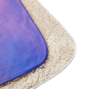 Pug Purple Sunset Sherpa blanket