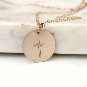 Kreuz Halskette, Ostergeschenk, religiöse Halskette, Kreuz Halskette, Kruzifix Schmuck, Kommunion Geschenk, Goldkette, Taufe Schmuck
