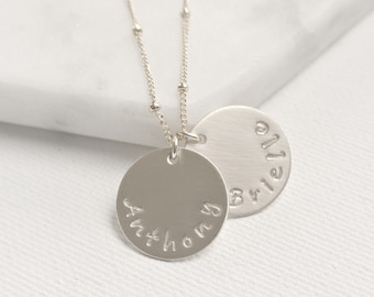 Personalized Mom Necklace, Children Name Necklace, Mothers Jewelry, Sterling Silver Family Necklace, Bridesmaid Gift Idea, Gift For Her