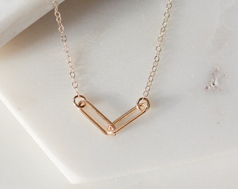 Gold Interlocking Necklace, Linked Necklace, 14k Gold Filled, Best Friends, Cousins, Sisters Necklace, Friendship Necklace, Matching Jewelry