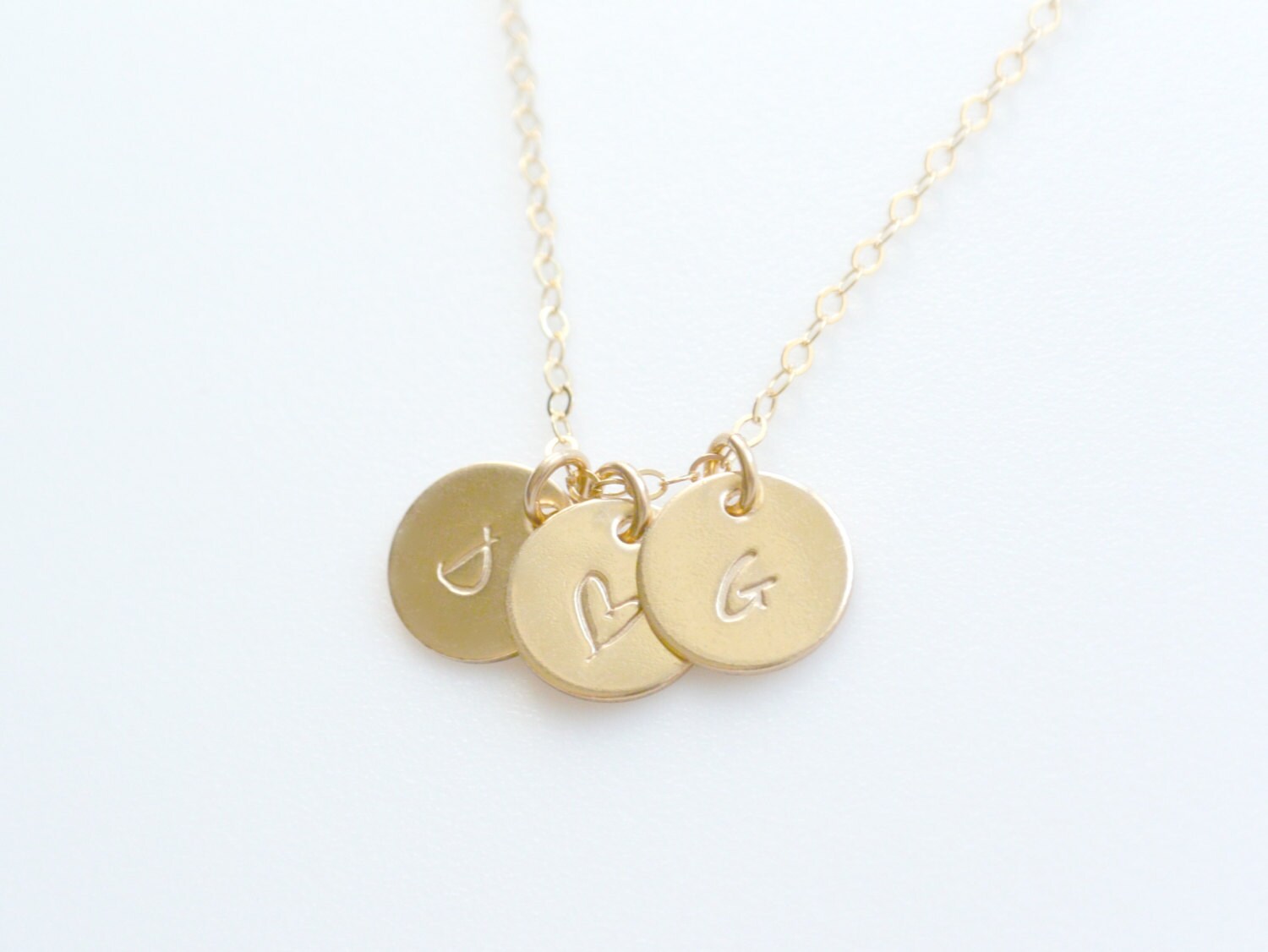 Personalized Initial Disc Necklace 1 2 3 4 5 6 7 8 Initial - Etsy