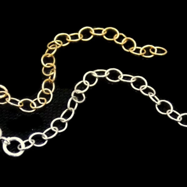 Removable Extender, Extender Chain, Make Necklace Longer, 14k Gold Fill or Sterling Silver Necklace Bracelet Extender Chain Add-On