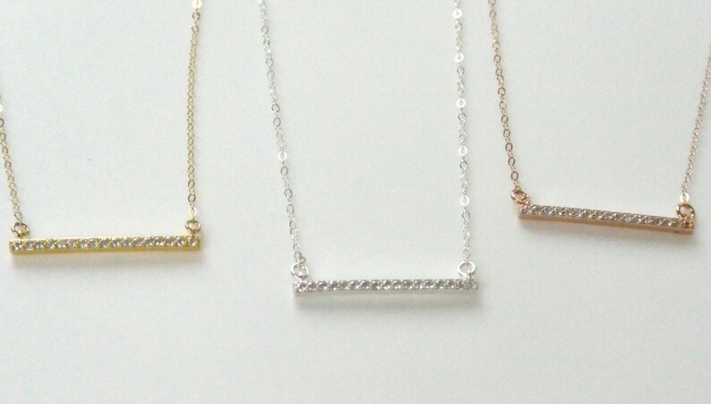 CZ Bar Necklace