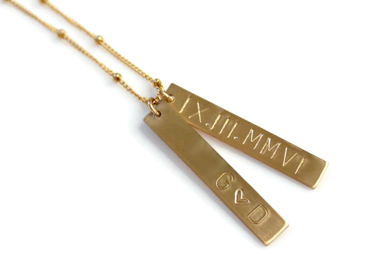 Roman numeral deals 4 necklace