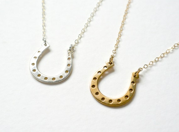 Minimalist Charm Holder Necklace, Gold or Silver Add a Charm Horseshoe  Necklace, Personalize Your Own Necklace With Charms 