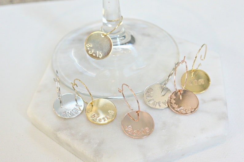 Personalized Wine Glass Charm Custom Wine Glass Charm for a Etsy