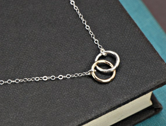 Connecting circle necklace sale