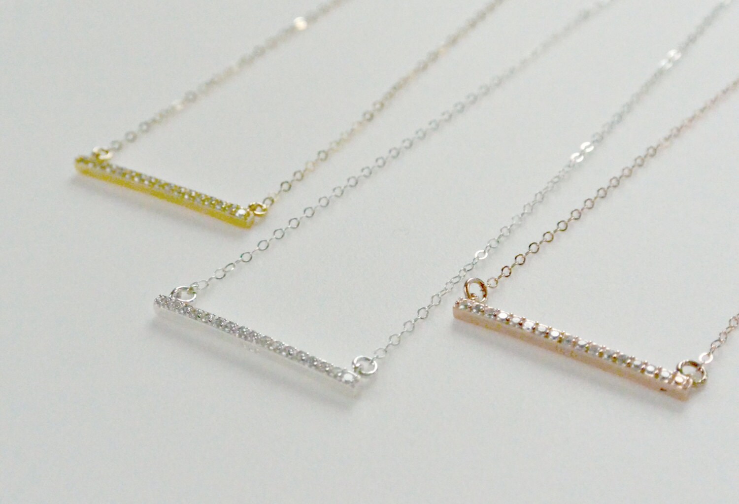 CZ Bar Necklace main image 1