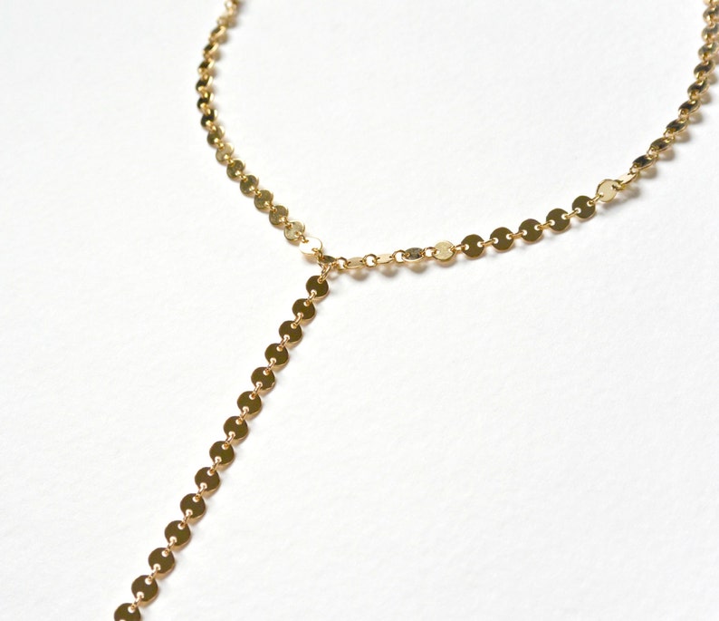 Coin Choker Necklace Y Lariat Necklace Gold Statement Etsy
