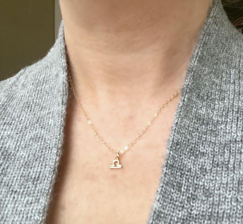 Tiny Zodiac Necklace, Astrological Gold Jewelry, Zodiac Sign, Horoscope Jewelry, Best Friend Necklace, Aries, Leo, Capricorn, Taurus, Virgo image 5