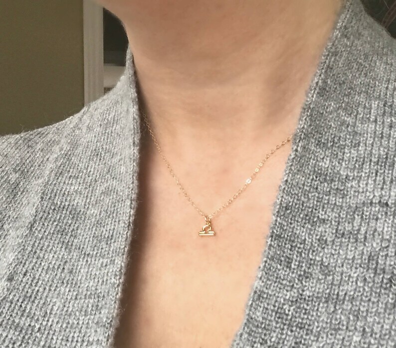 Tiny Zodiac Necklace, Astrological Gold Jewelry, Zodiac Sign, Horoscope Jewelry, Best Friend Necklace, Aries, Leo, Capricorn, Taurus, Virgo image 2