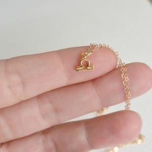 Tiny Zodiac Necklace, Astrological Gold Jewelry, Zodiac Sign, Horoscope Jewelry, Best Friend Necklace, Aries, Leo, Capricorn, Taurus, Virgo image 4