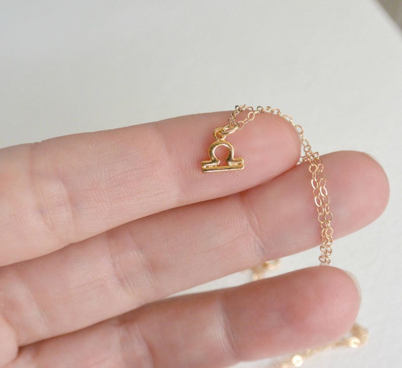 Tiny Zodiac Necklace, Astrological Gold Jewelry, Zodiac Sign, Horoscope Jewelry, Best Friend Necklace, Aries, Leo, Capricorn, Taurus, Virgo image 4