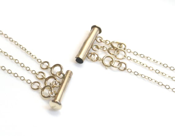 Layered Necklace Multi Strand Necklace Detangler Clasp Layering Necklace V1u0, Women's, Size: Medium, Gold