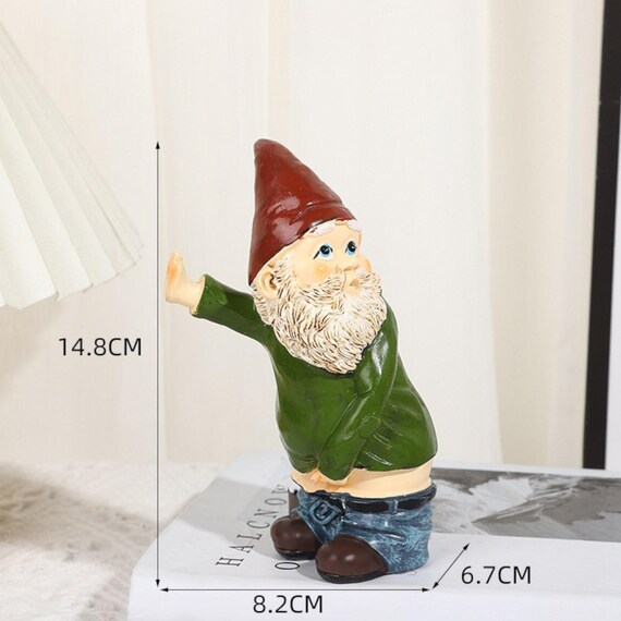 GRUMPS Gartenzwerg Mit Schild „Go Away!“ – 20 Cm Groß, Aus Polyresin | Für Garten & Terrasse