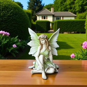 Garden Fairy Statue: Weather-Resistant Resin Outdoor Ornament