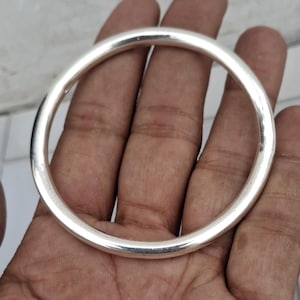 Handcrafted Sterling Silver Bangle: Minimalist Unisex Bracelet