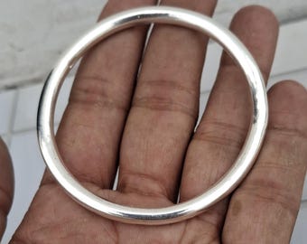 Handcrafted Sterling Silver Bangle: Minimalist Unisex Bracelet