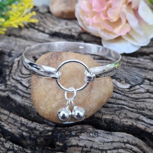 925 Sterling Silver West Indian Bangle: Thick Silver Kada Cuff