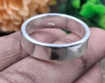 Wide Sterling Silver Band Ring | Handmade Minimalist Jewelry