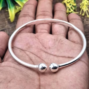 Handgjort armband i sterlingsilver, västindiskt armband, justerbart vridmoment