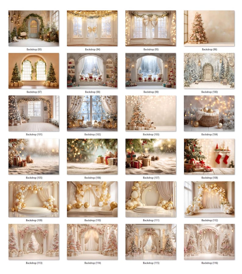 160 Beige Christmas Digital Backdrops: Festive Holiday Photography ...